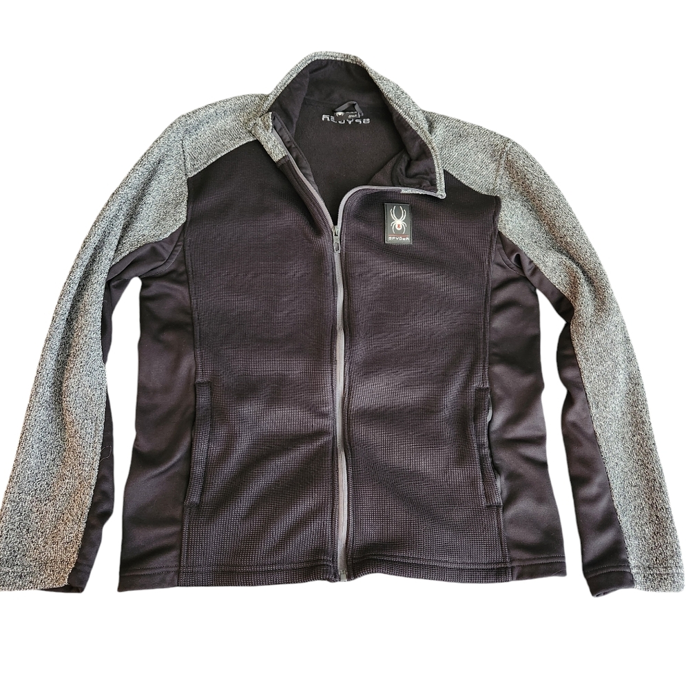 Spyder CORE Full Zip Athletic‎ Fit Jacket (Men's Medium) Black